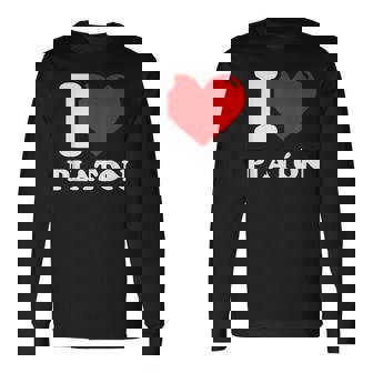 I Love Platón Camiseta de manga larga - Regaloses