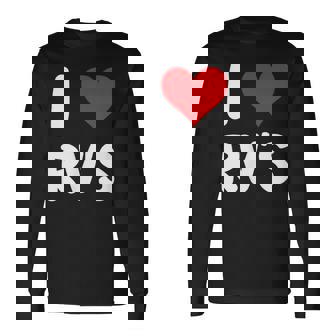 I Love Rv のレクリエーションビークル キャンプ キャンピングカー 旅行 旅行 長袖Tシャツ - Kawaiitshirt