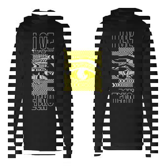 I Love Techno Raver Edm Festival Fiesta Clubbing Raving Camiseta de manga larga - Regaloses