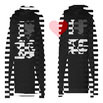 I Love Xg Initials I Heart XG First Last Name X G 長袖Tシャツ - Kawaiitshirt