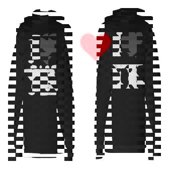 I Love Yk Initials I Heart YK First Last Name Y K 長袖Tシャツ - Kawaiitshirt