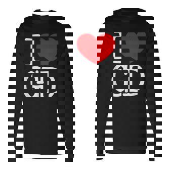 I Love ハート Gd 長袖Tシャツ - Kawaiitshirt
