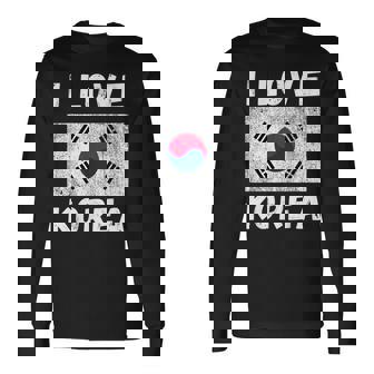 I Love 韓国 韓国 家族 旅行 お土産 長袖Tシャツ - Kawaiitshirt
