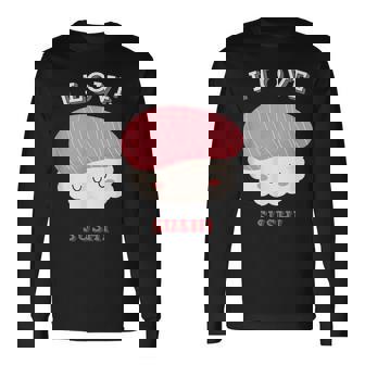 I Loveushi I Loveushi Japan Food 巻にぎり魚 長袖Tシャツ - Kawaiitshirt