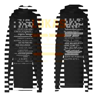 Lukas Completely Unexplainable Notices Everything But Won’T Say It Name Long Sleeve T-Shirt | Seseable UK