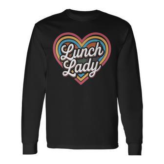 Lunch Lady Heart Cafeteria Worker Long Sleeve T-Shirt - Thegiftio UK