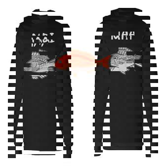 Madai 真鯛 マダイ 魚好き 願掛け 釣り好き 海釣り 趣味 おもしろ 寿司ネタ 趣味釣り 船釣り 釣り 長袖Tシャツ - Kawaiitshirt