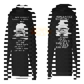 Maltese Dog Is On My Mind 面白い子犬オーナーデザイン 長袖Tシャツ - Kawaiitshirt