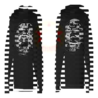 Mapache Chaot Anarquía Estrella Luchador Revoluciónintage Camiseta de manga larga - Regaloses