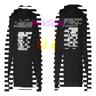 Mason 67 Baseball Meme Slang Viral Trend Long Sleeve T-Shirt - Monsterry