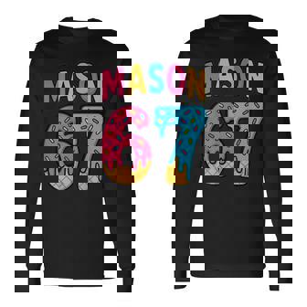 Mason 67 Ice Cream Meme Six Seven On Back Long Sleeve T-Shirt - Seseable
