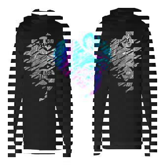 You Matter Semicolon Heart Wear Teal & Purple Mental Health Long Sleeve T-Shirt | Mazezy