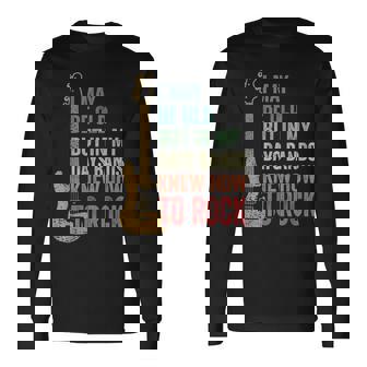 I May Be Old クールバンド レトロギター フェンダー ロックンロール 長袖Tシャツ - Kawaiitshirt