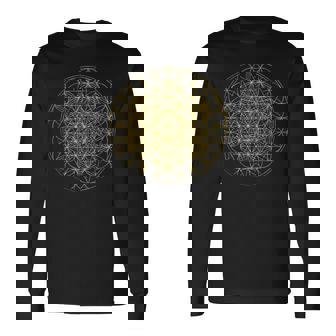 Metatron Cube 64 Tetraedro Flor De Laida Geometríaagrada Camiseta de manga larga - Regaloses