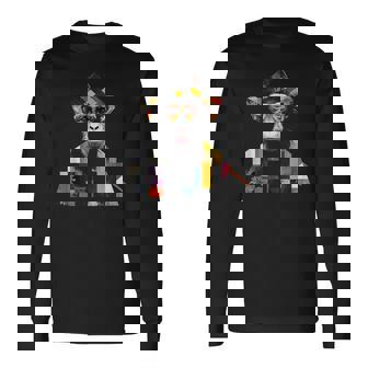 Mono Arte Colorido Ilustraciones Zoo Animal Motivo Mono Camiseta de manga larga - Regaloses