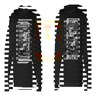 The Monster Frankenstein And Bride The Lovers Tarot Card Long Sleeve T-Shirt - Monsterry