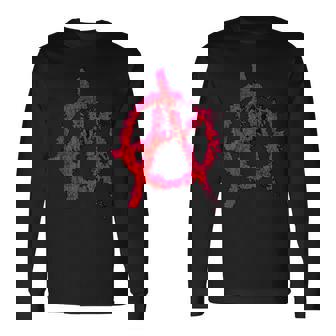 Motif Anarchy Punk -Ymbole D'anarchie Avec Punk Dans L'image T-shirt à manches longues - Cadeauxyz