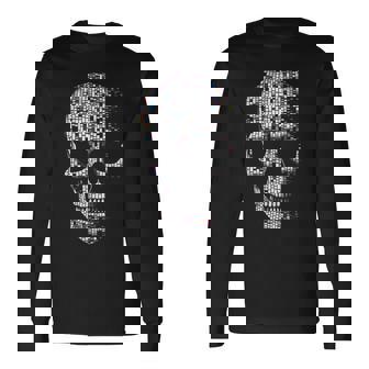 Motivo Calavera Ilustración Arte Calavera Camiseta de manga larga - Regaloses