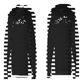 Mountains Heartbeat トレッキング ハイキング 山 長袖Tシャツ - Kawaiitshirt