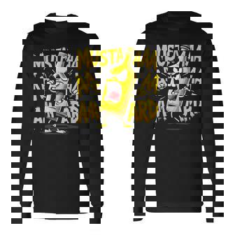 Mustard Bottle Scream Condiment Rap Humor Long Sleeve T-Shirt | Mazezy