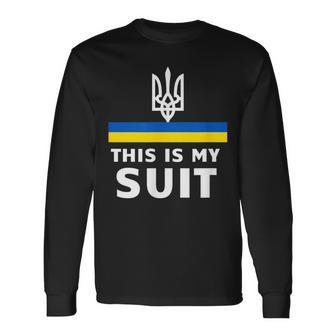 This Is Myuit Bandera Ucraniana No Estoy Jugando A Las Cartas Zelenski Camiseta de manga larga - Regaloses