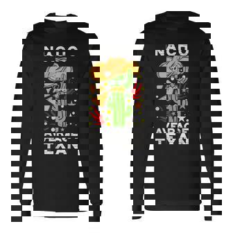 Nacho Average Texan Burrito ベジタリアン ジャラペーニョ タコス ナチョス 長袖Tシャツ - Kawaiitshirt