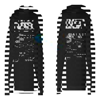 Nasa アルテミスミッション探査記章ワームロゴ 長袖Tシャツ - Kawaiitshirt