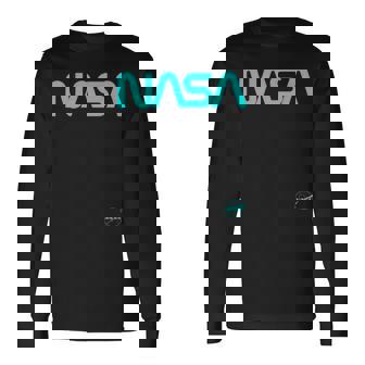 Nasaワームと記章のロゴ 長袖Tシャツ - Kawaiitshirt