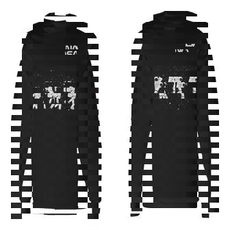 Nasa宇宙飛行士ダンシングワームロゴ 長袖Tシャツ - Kawaiitshirt