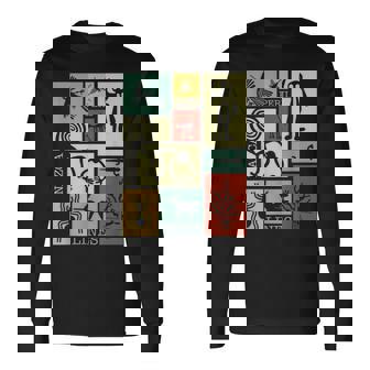 Nazca Linesナスカラインズ ペルージオグリフモンキー 宇宙飛行士 スパイダー レトロ 長袖Tシャツ - Kawaiitshirt