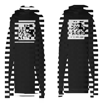 The Neko Face ザ・ネコ・フェイス『ノラネコさん』猫 ハチワレ パロディ ゆるくて かわいい 面白 イラスト 長袖Tシャツ - Kawaiitshirt