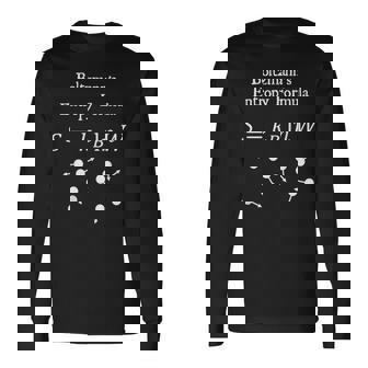 Nerdyintage ボルツマンのエントロピーフォーミュラ物理教師 長袖Tシャツ - Kawaiitshirt