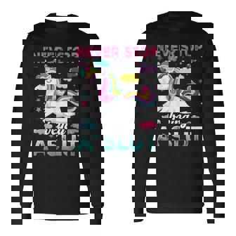 Nevertop Being Alut ユニコーン 面白い 大人 ユーモア 格言 長袖Tシャツ - Kawaiitshirt