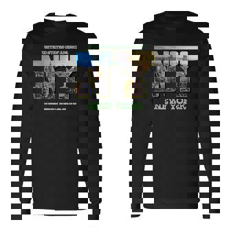 New York Citykyline Outfit I Love New York New York City 長袖Tシャツ - Kawaiitshirt