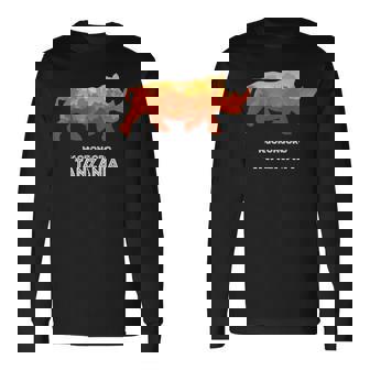 Ngorongoro タンザニア サファリ国立公園 ゲーム リザーブ サイ 長袖Tシャツ - Kawaiitshirt