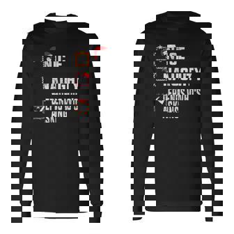 Nice Naughty Depends Who's Asking クリスマスリスト サンタ クリスマス 長袖Tシャツ - Kawaiitshirt