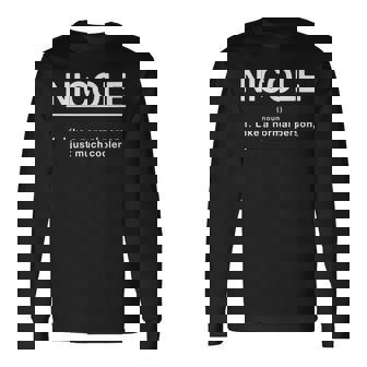 Nicole Definition ファニーファーストネーム ユーモアニックネーム ユニーク 長袖Tシャツ - Kawaiitshirt