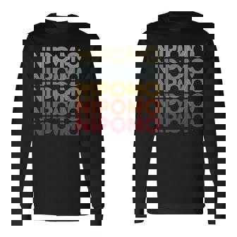 Nipomo California Nipomo Ca Retrointage Text 長袖Tシャツ - Kawaiitshirt