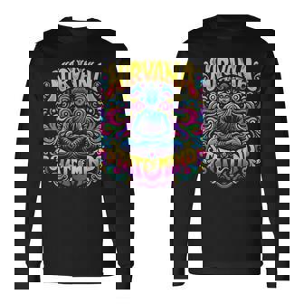 Nirvanatate Of Mind 瞑想 面白いグラフィックtシャツ 長袖Tシャツ - Kawaiitshirt