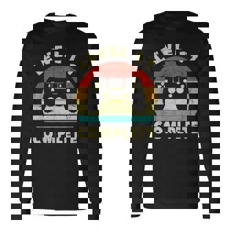 Nivel 11 Completa El 11º Aniversario De Bodas Para Parejas Camiseta de manga larga - Regaloses