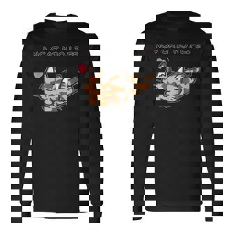 No Cat No Life サビ猫ver 猫好き かわいい 長袖Tシャツ - Kawaiitshirt