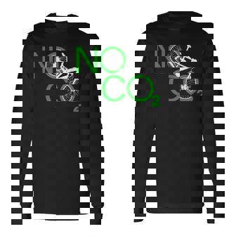 No Co2 サイクリング 気候変動対策 グリーンエネルギー Mtb 長袖Tシャツ - Kawaiitshirt