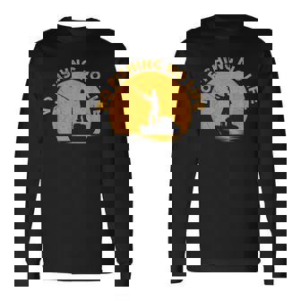 No Fishing No Life 釣り フィッシング ロゴ プリント 長袖Tシャツ - Kawaiitshirt