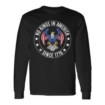 No Kings In America Since 1776 We The People Usa Flag Long Sleeve T-Shirt - Thegiftio UK