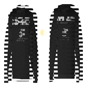 No Life ノーライフ Without Curry シンプル さり気ない お洒落 部屋着 カレーオタク カレー 長袖Tシャツ - Kawaiitshirt