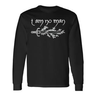 I Am No Man Reading Fandom Literature Book Lover Librarian Long Sleeve T-Shirt - Thegiftio UK