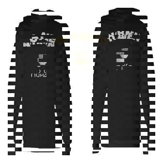 No Ramen No Life ノーラーメン ノーライフ シンプル 渋い お洒落 ラーメン スタッフ ラオタ らーめん 長袖Tシャツ - Kawaiitshirt