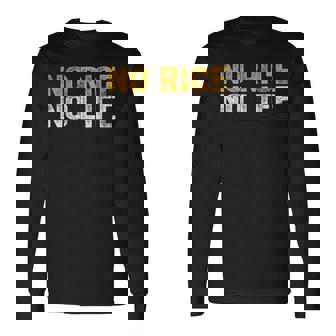 No Rice No Life シャツ 長袖Tシャツ - Kawaiitshirt