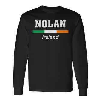 Nolan Irish Family Name 聖パトリックデー アイルランド国旗 長袖Tシャツ - Kawaiitshirt