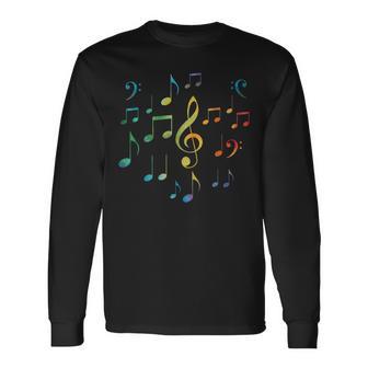 Notes De Musique – Cadeaux De Musicien Instrument De Musique Notes De Musique T-shirt à manches longues - Cadeauxyz